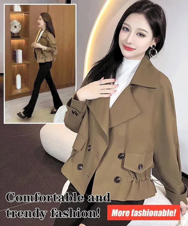 GABARDINA CORTA DE MODA ESTILO COREANO