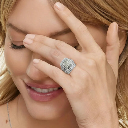 ANILLO HALO ETERNO DE BRILLO LUXURY