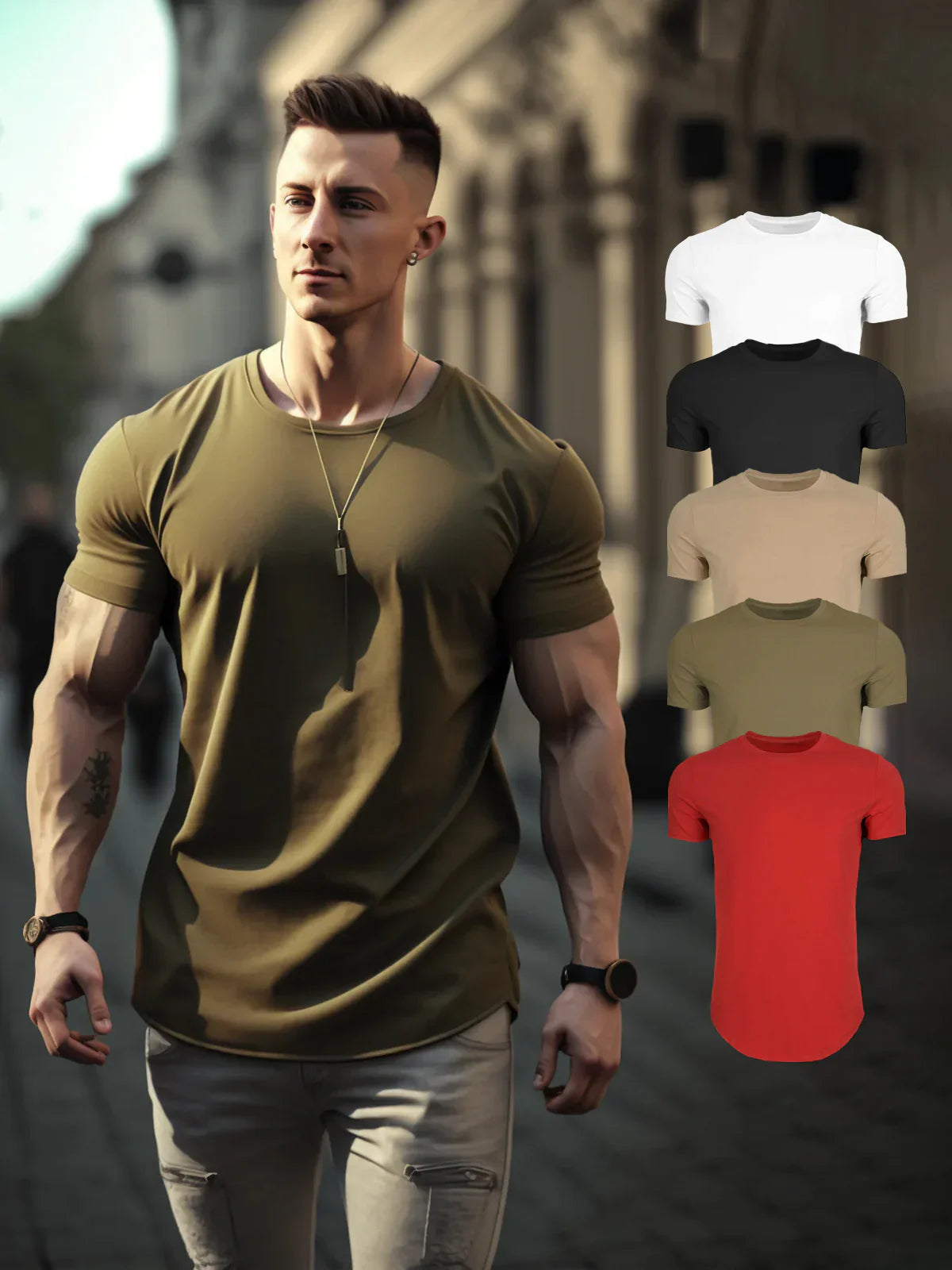 PACK X5 CAMISETAS PARA HOMBRE