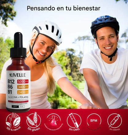 SUPLEMENTO LÍQUIDO DE VITAMINA B12 CON FRAMBUESA OFERTA 2X1