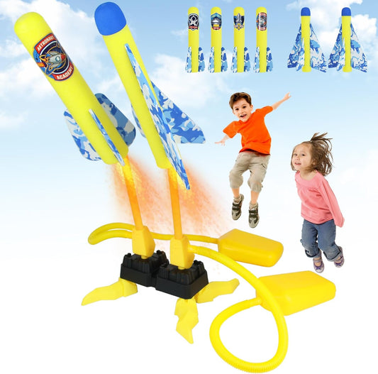 LANZADOR DE COHETES FOOT – DIVERSIÓN EXPLOSIVA PARA NIÑOS EN EXTERIORES 🚀