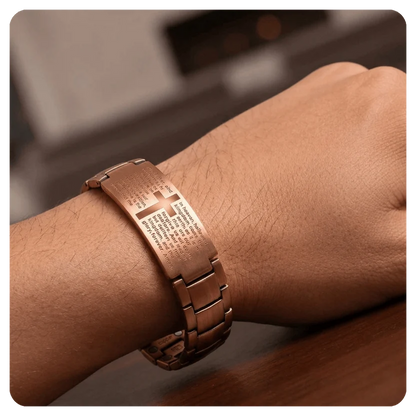 PULSERA DE COBRE MAGNÉTICA CON EL PADRE NUESTRO™