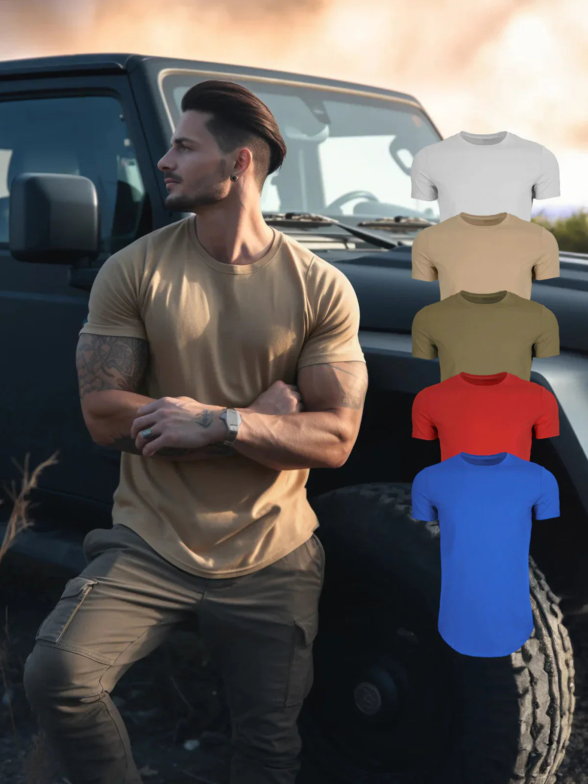 PACK X5 CAMISETAS PARA HOMBRE