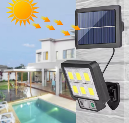 LÁMPARA LED SOLAR DE PARED DIVIDIDA – ILUMINACIÓN INTELIGENTE Y SEGURA