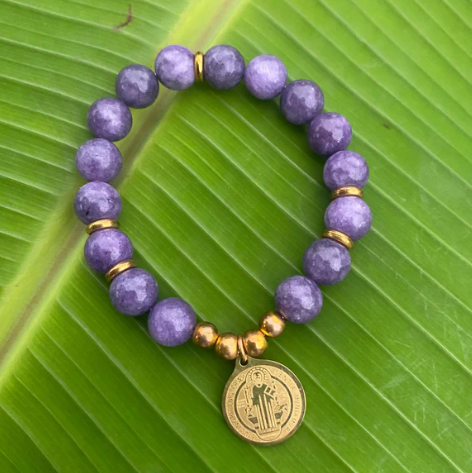 PULSERA AMATISTA Y SAN BENITO
