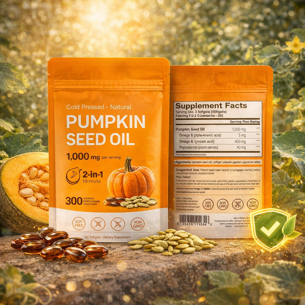 ACEITE DE SEMILLA DE CALABAZA – BIENESTAR NATURAL PARA TODO TU CUERPO, HORMONAS, RIÑONES Y CALIDAD DE VIDA