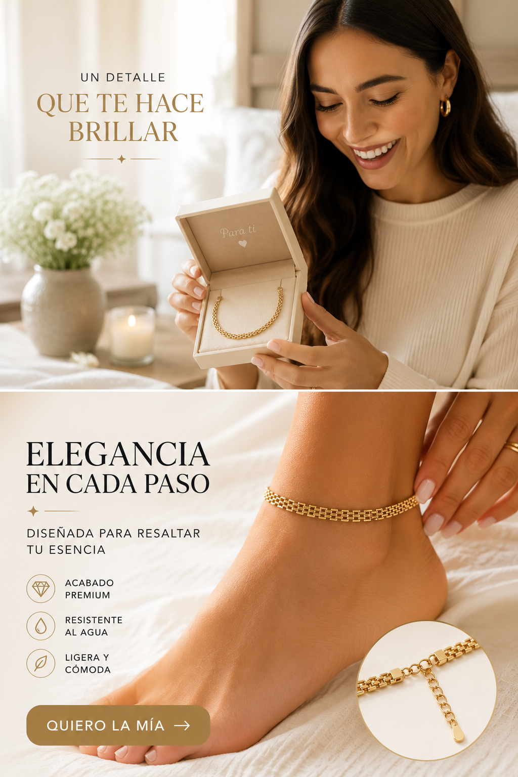 TOBILLERA ORO DE 18K