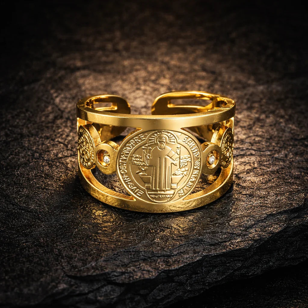 ANILLO PROTECTOR SAN BENITO - ESTILO Y ESPIRITUALIDAD