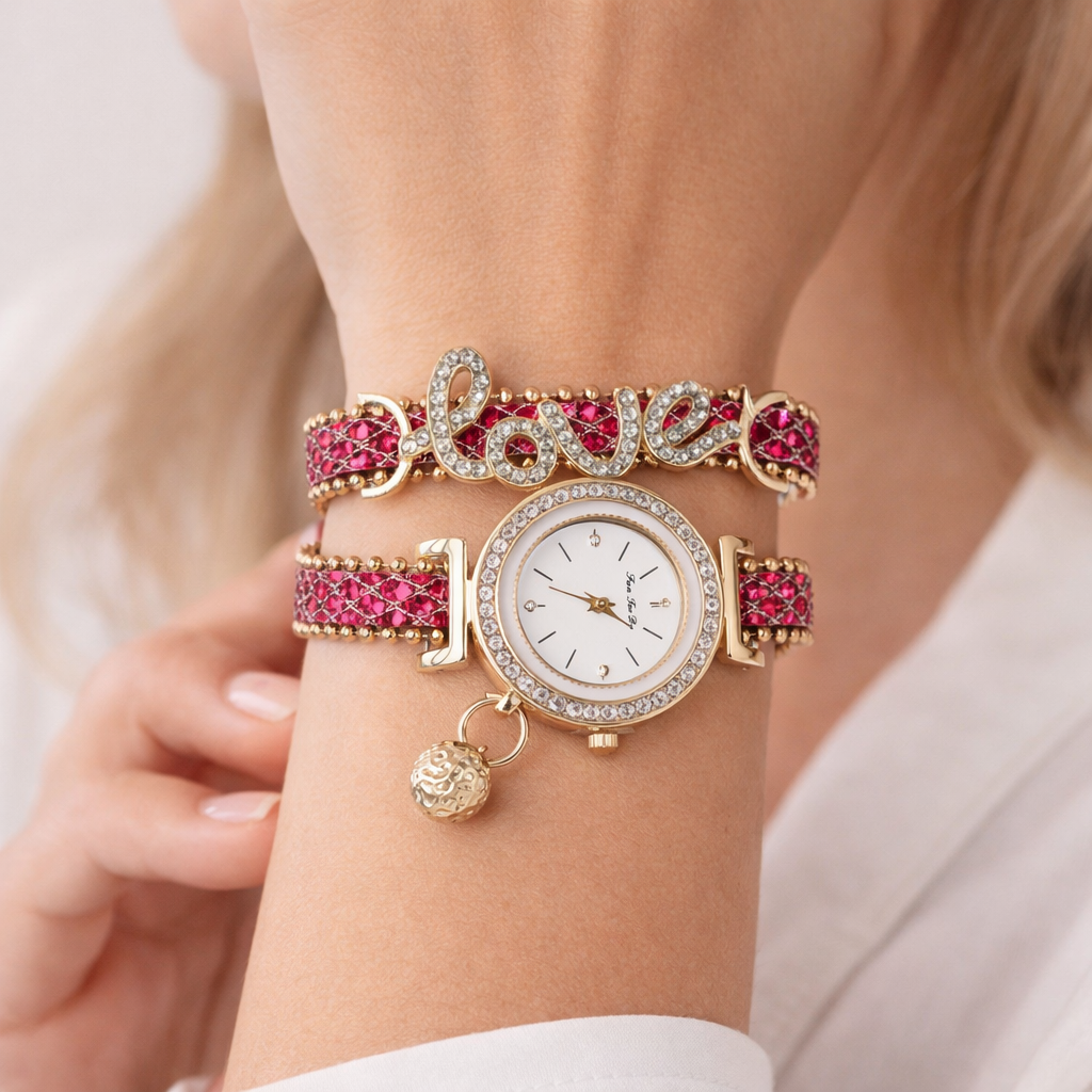 RELOJ CON PULSERA 2 EN 1