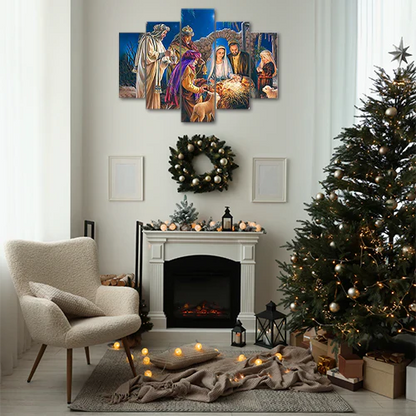CONJUNTO DE CUADROS NAVIDEÑOS EN MOSAICO