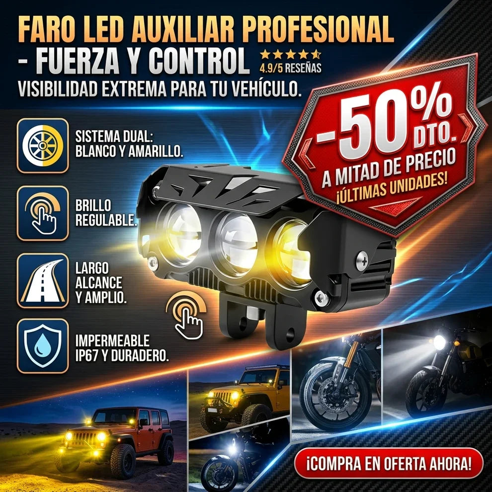 FAROS LED AUXILIARES VISIONMAX™ – MÁXIMA ILUMINACIÓN PARA CUALQUIER CAMINO