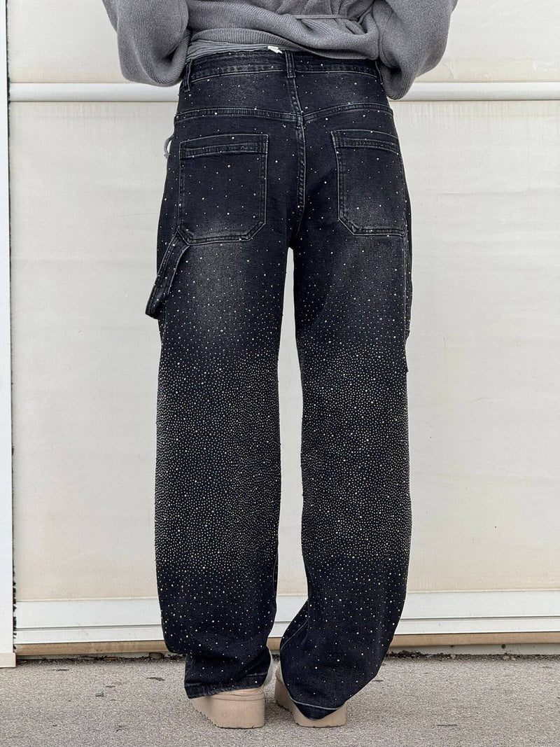 PANTALÓN CON BRILLOS IMPORTADO, ESTILO AMERICANO