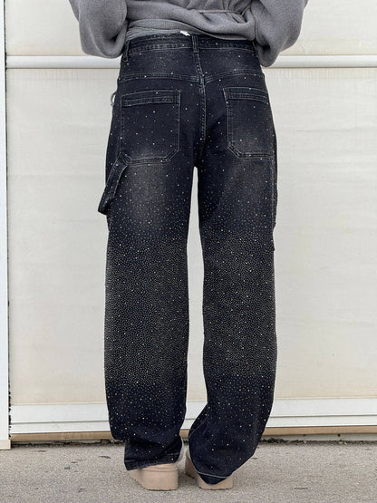 PANTALÓN CON BRILLOS IMPORTADO, ESTILO AMERICANO