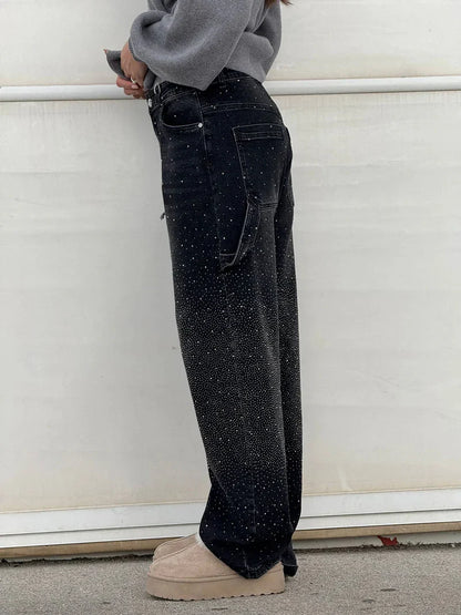 PANTALÓN CON BRILLOS IMPORTADO, ESTILO AMERICANO