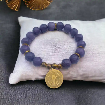 PULSERA AMATISTA Y SAN BENITO