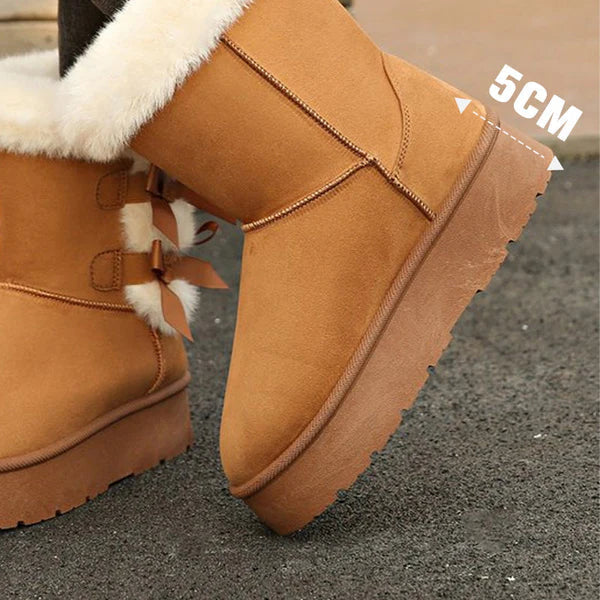 BOTAS DE INVIERNO CLÁSICAS DE FELPA  PARA MUJER